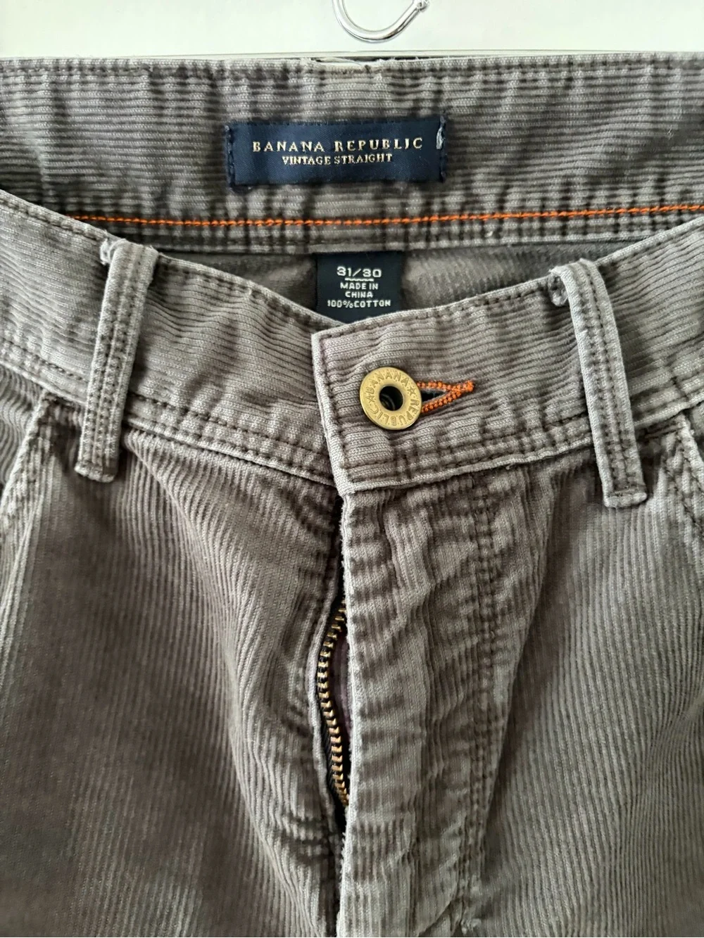 Banana Republic Men's Charcoal Corduroy Pants
